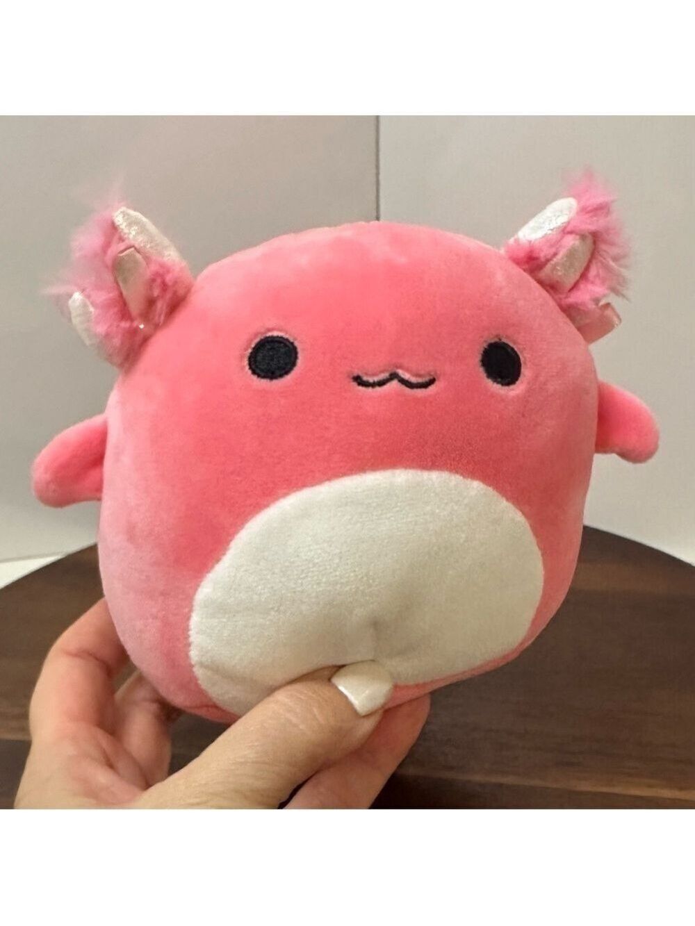 🍁Squishmallow 5” Archie Axolotl Pink Plush – I Love SQUISH Edition – Rare HTF